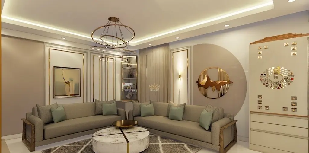 Ashwathy — Modern Art Deco apartment interiors in Bengaluru by ModScale