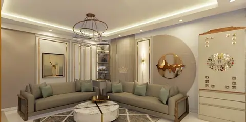 Ashwathy — Modern Art Deco apartment interior design in Bengaluru by ModScale