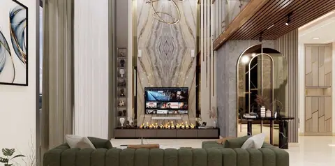 Dr. Sumeet — Modern Art Deco interiors by ModScale in Bengaluru