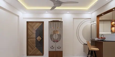 Jyothirmaye — Warm Modern interiors by ModScale in Bengaluru